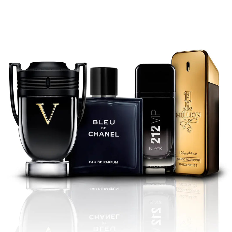 Top 4 Perfumes Importados (100ml) - 1 Milion | 212 | Invictus V | Bleu (4 Anos London Perfumes)